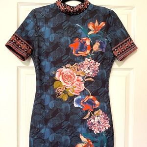 Floral Multi Colored Mini Dress (L)